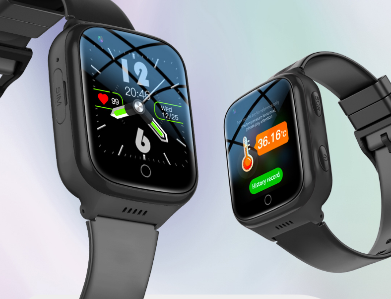 New K9L Elderly Phone Watch Temperature Fall Prevention Alarm Heart Rate Blood Pressure 4G Full Network Elderly Location Watch - Korvel