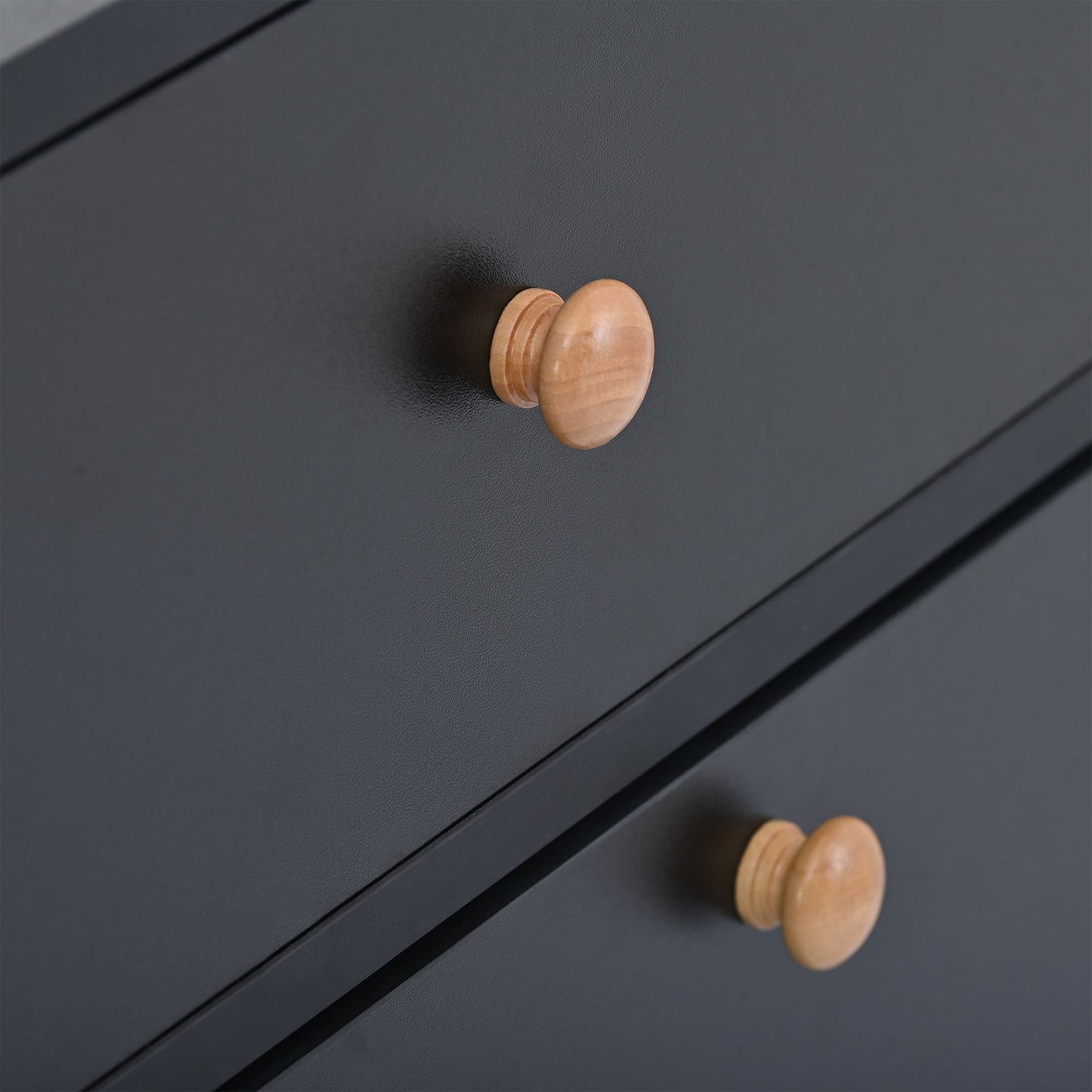 Cabinet à chaussures moderne ONTREND avec 4 tiroirs basculants - Noir