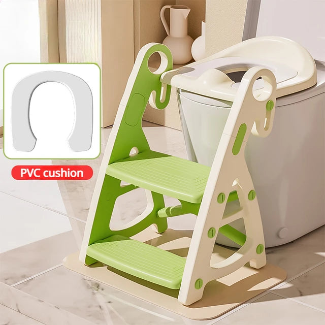Asiento de Entrenamiento para el Baño Ajustable y Escalón para Niños