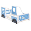 Twin Size Classic Car-Shaped Platform Bed with Wheels - Blue