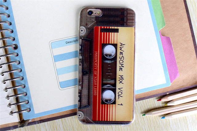 Cassette Tape Tpu silicone Case For Coque Apple iPhone 5 5s se 6 6s 6plus 6s PlusCases Camera Back Cover Capinha Vintage Fundas - Korvel
