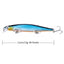 110mm 13g Swimbaits Bass Big Fish Fishing lure sinking Floating Wobblers Hard bait Crankbait Minnow Lure for pike Fishing tackle - Korvel
