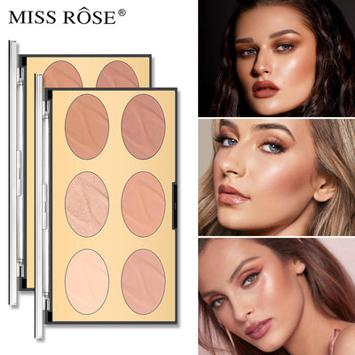 Wet And Dry Matte Multi-Function Six Color Nose Shadow Silhouette High Gloss Powder Oil Waterproof Durable Honey Powder - Korvel