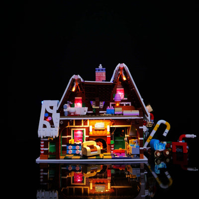 LEGO-Compatible LED Lighting for Gingerbread House Set