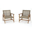 HAMPTON WOOD + WICKER CLUB CHAIR ( set of 2) - Korvel