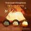 Silicone Night Lights Cute Rabbit Patting Lamp Rechargeable Timing Sleeping Night Lamp Holiday Party Decor Kids Gift Night Light - Korvel