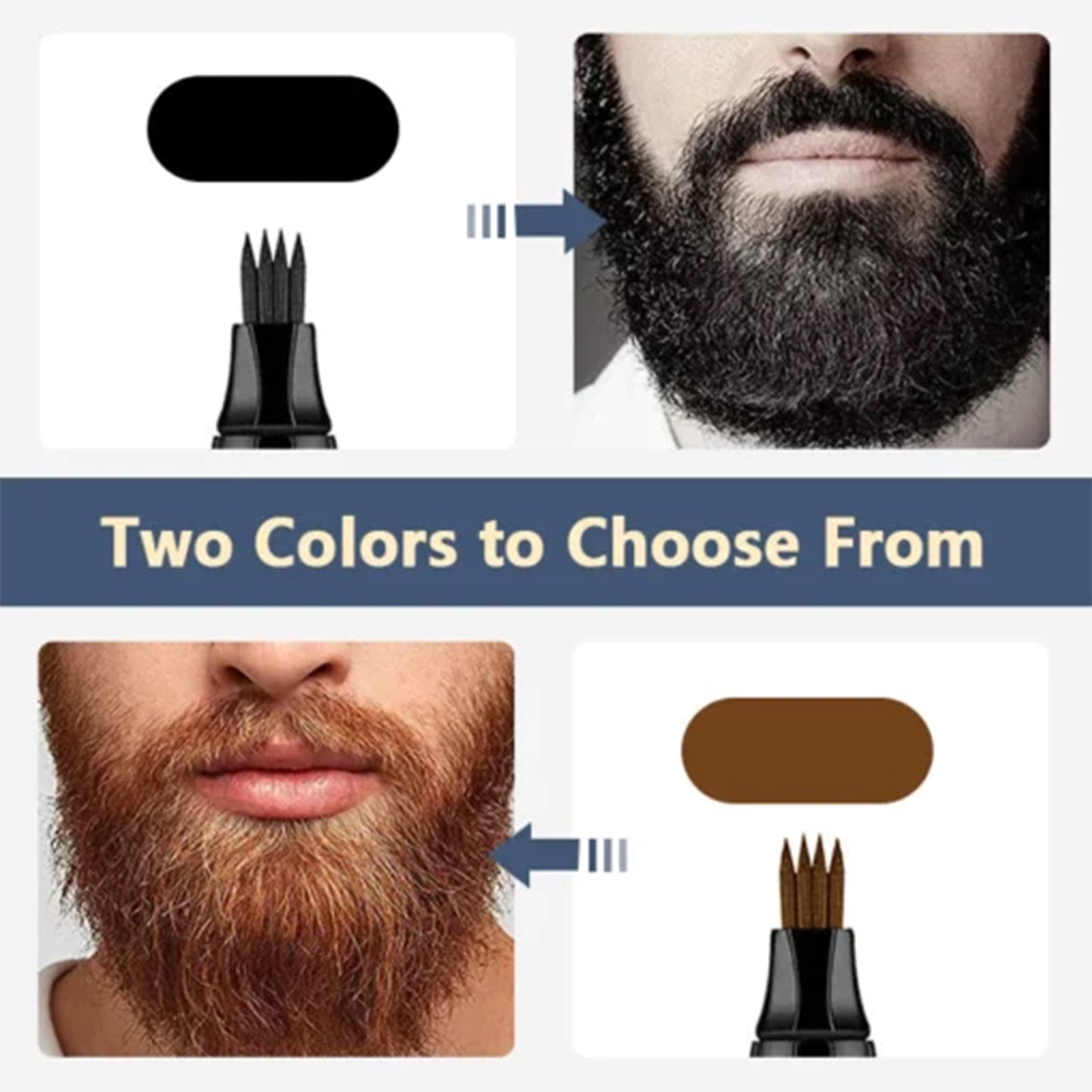 Stylo de Remplissage de Barbe - Définition Facile pour un Look de Barbe Complète