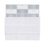 ueen Size Murphy Bed with Bookcase, Bedside Shelves and a Big Drawer, White - Korvel