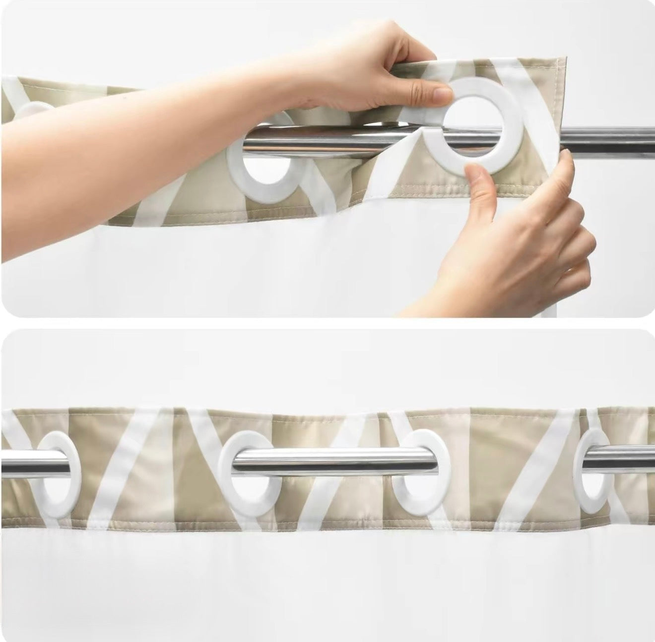 Cortina de Ducha GeoWave - Diseño Moderno y Fácil Cuidado