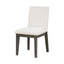 TOPMAX 6-Piece Dining Table Set with Upholstered Dining Chairs and Bench Farmhouse Style Tapered Legs Dark Gray+Beige - Korvel