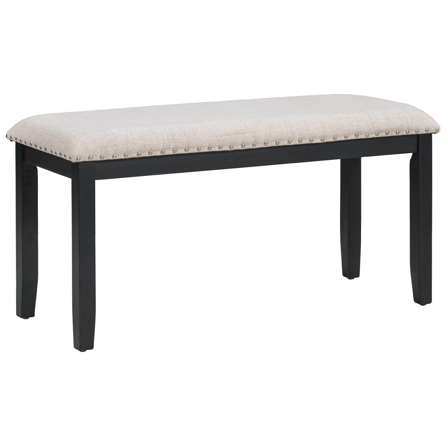 Ensemble de salle à manger moderne TREXM en 6 pièces avec table, chaises et banc
