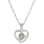 Diamond studded heart-shaped projection necklace in 100 languages. I love you, heart-shaped pendant, couple necklace - Korvel
