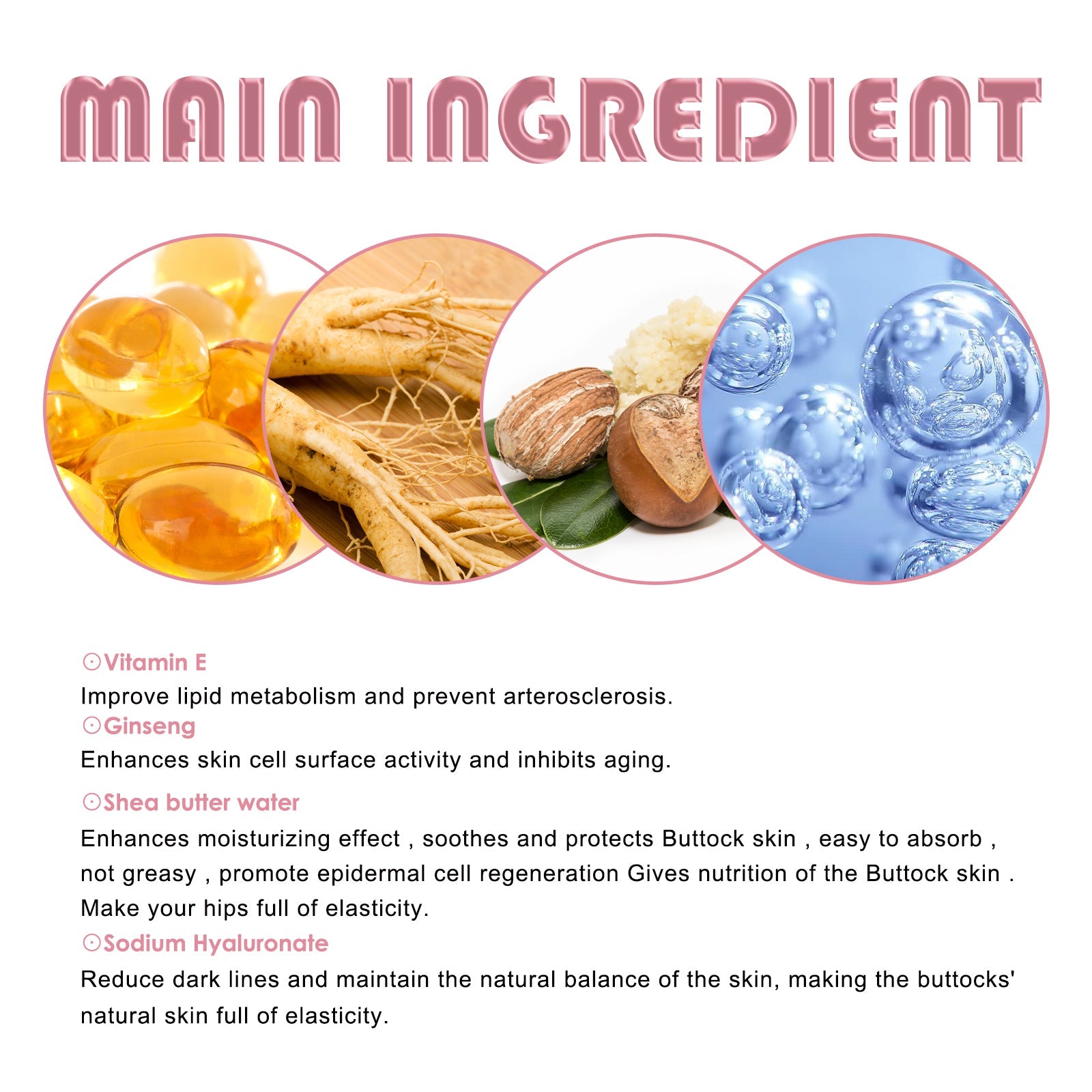 Butt Massage Cream, Booty Lift Firming Skin Booty Lift Shape Peach Booty Moisturizing And Firming Cream - Korvel