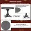 TREXM Five Piece Retro Round Dining Table Set with Curved Brackets and 4 Restaurant Cushioned Chairs (Dark Gray) - Korvel