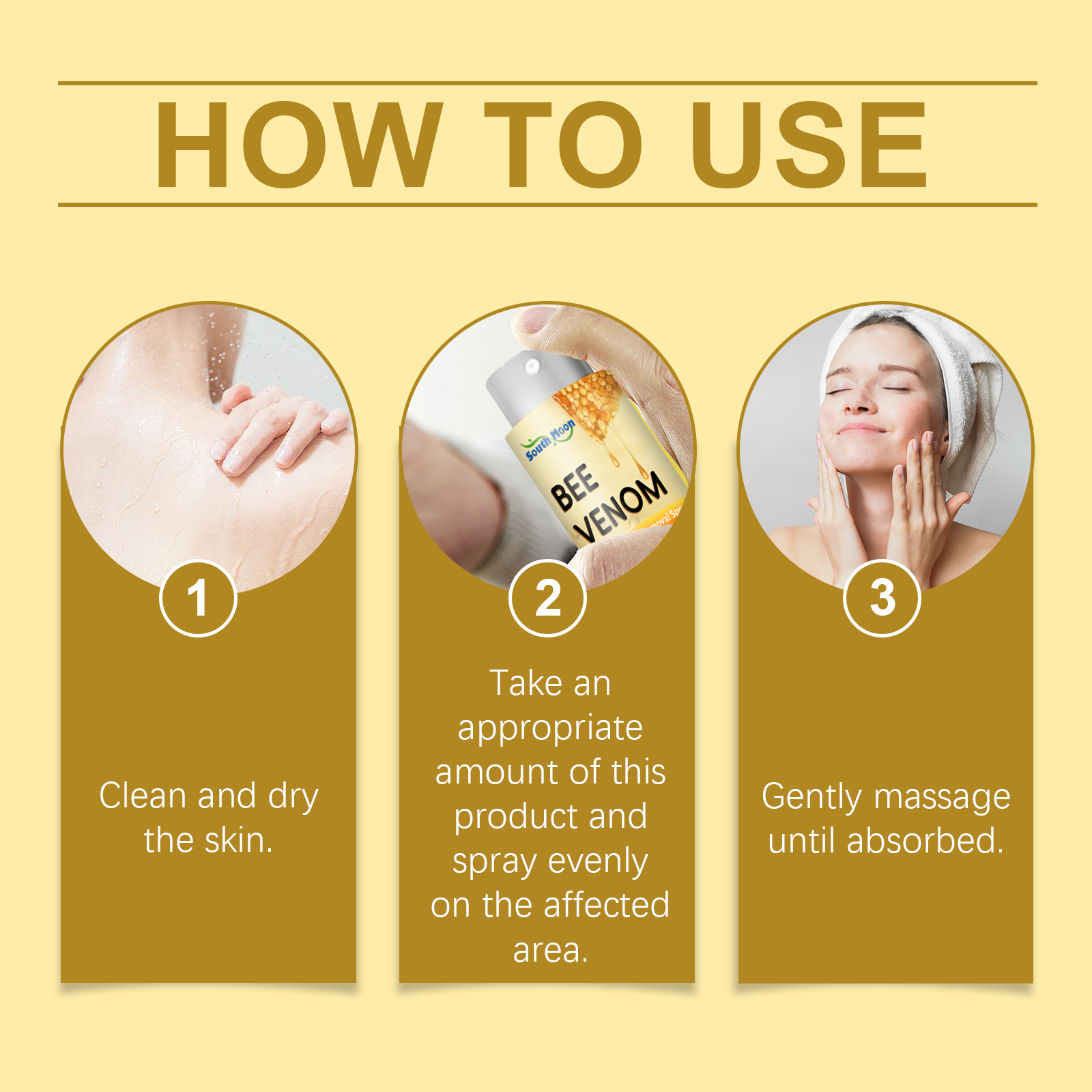 Bee Venom Wart & Mole Removal Spray, Gentle Cleansing Skin Moisturizing Moisturizing Smooth Skin Care - Korvel