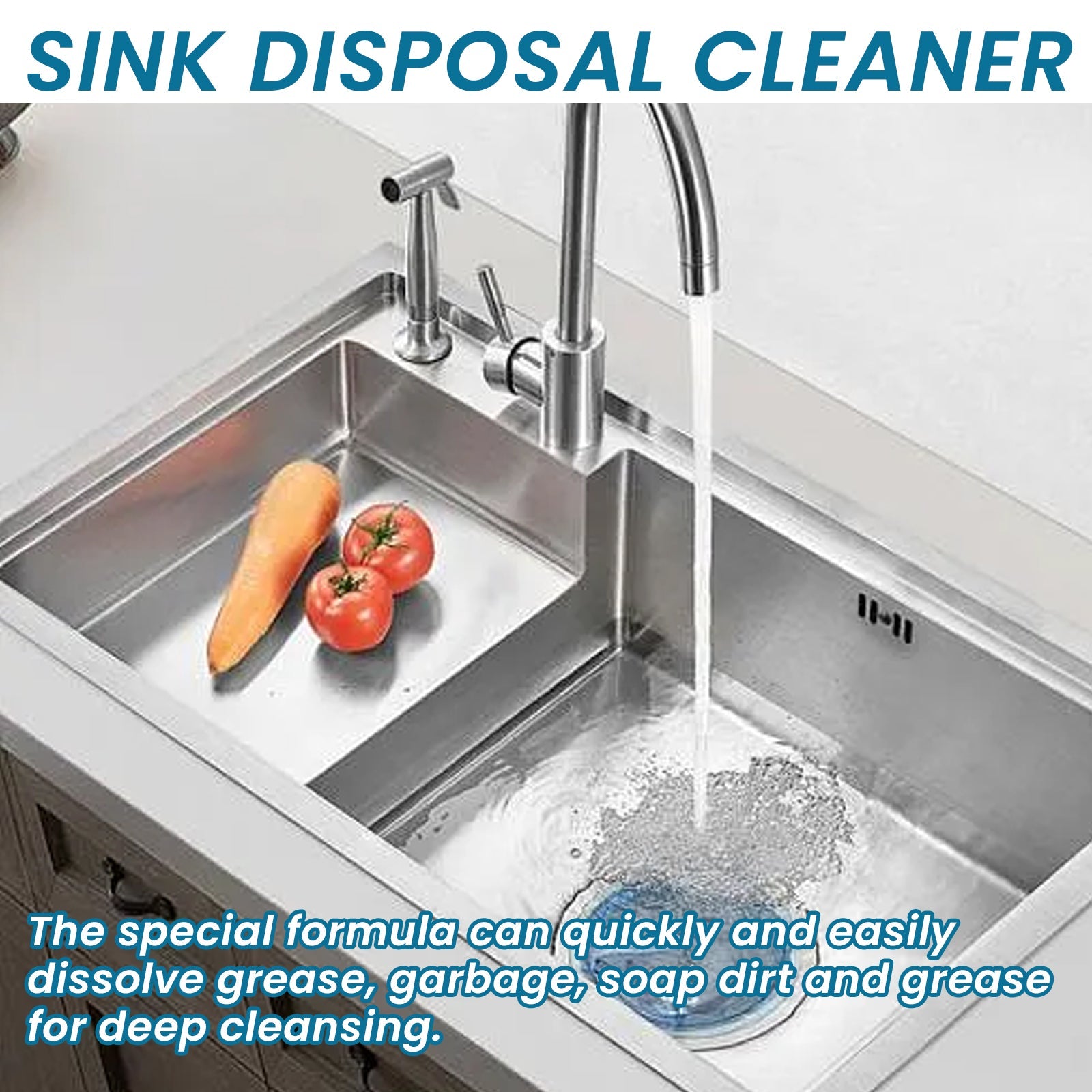 Sink Cleaning Tablets, Kitchen Sink Cleaning Stains And Oil Cleaning Pipes Cleaning Effervescent Tablets - Korvel