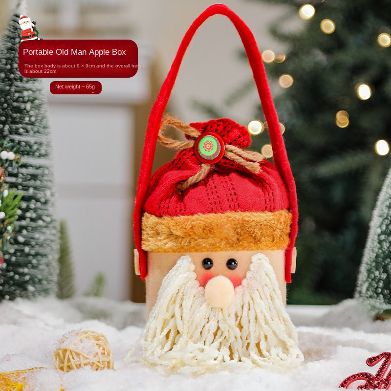 Christmas decorations, cartoon tote bags, gift bags, Christmas gift bags, children's candy bags, apple bags - Korvel