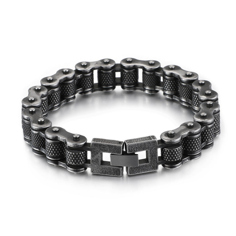 Bicycle Bracelet Titanium Steel Personalized Men's Motorcycle Chain Accessories - Korvel