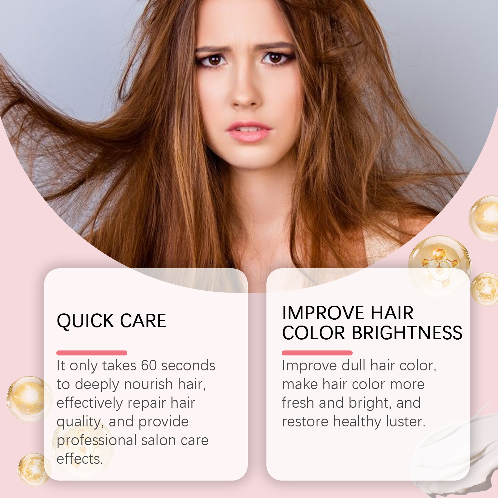 Hair Treatment Hair Mask Repair Dry And Frizzy Hair Moisturizing And Smoothing Hair Treatment - Korvel