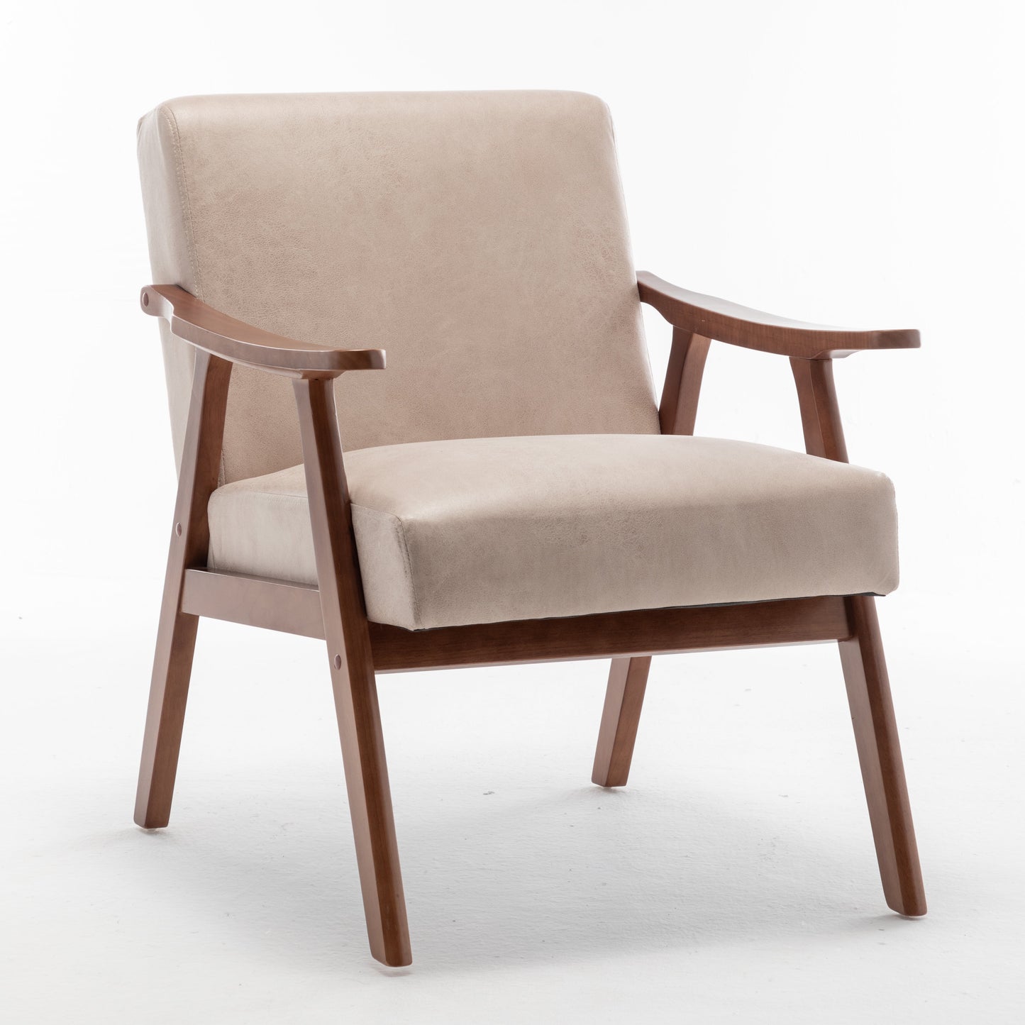 Mid-Century Modern Solid Wood Accent Chair