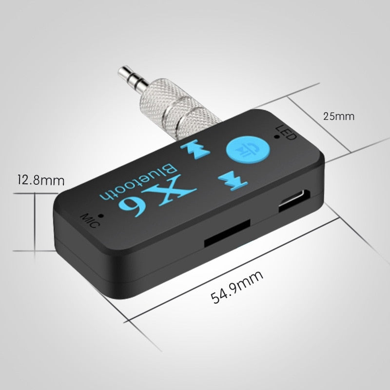 X6 Bluetooth Transmitter Aux Usb Car Play Music Receiver Adapter 5.0 mm  Bluetooth Adapter  MP3 Music Adapter For car player - Korvel