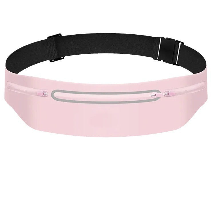 Outdoor sports running voltage waterproof waist bag Lycra ultra-thin skin friendly mobile phone three pocket large capacity wais - Korvel