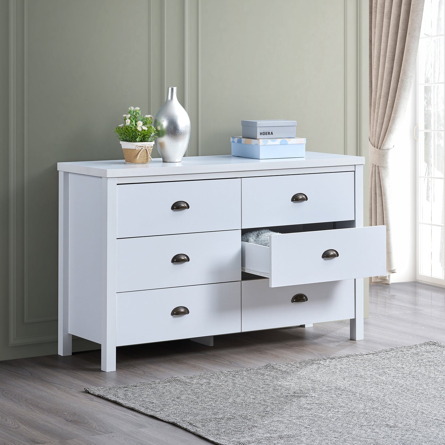 SAFARI 6-Drawer Dresser with Interlocking Drawers