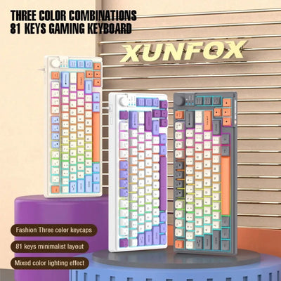 K81 Wired Gaming Keyboard with Luminous RGB Lighting