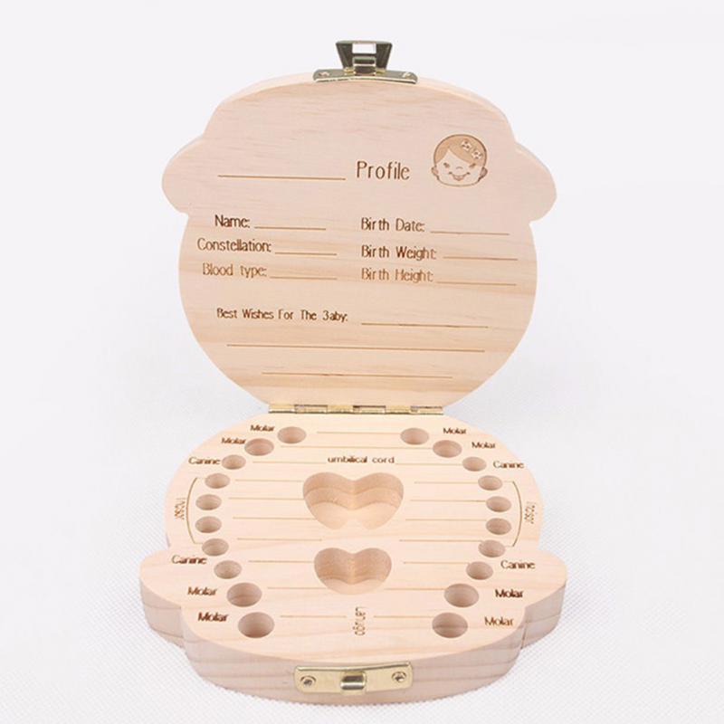 Wooden baby milk teeth box - Korvel