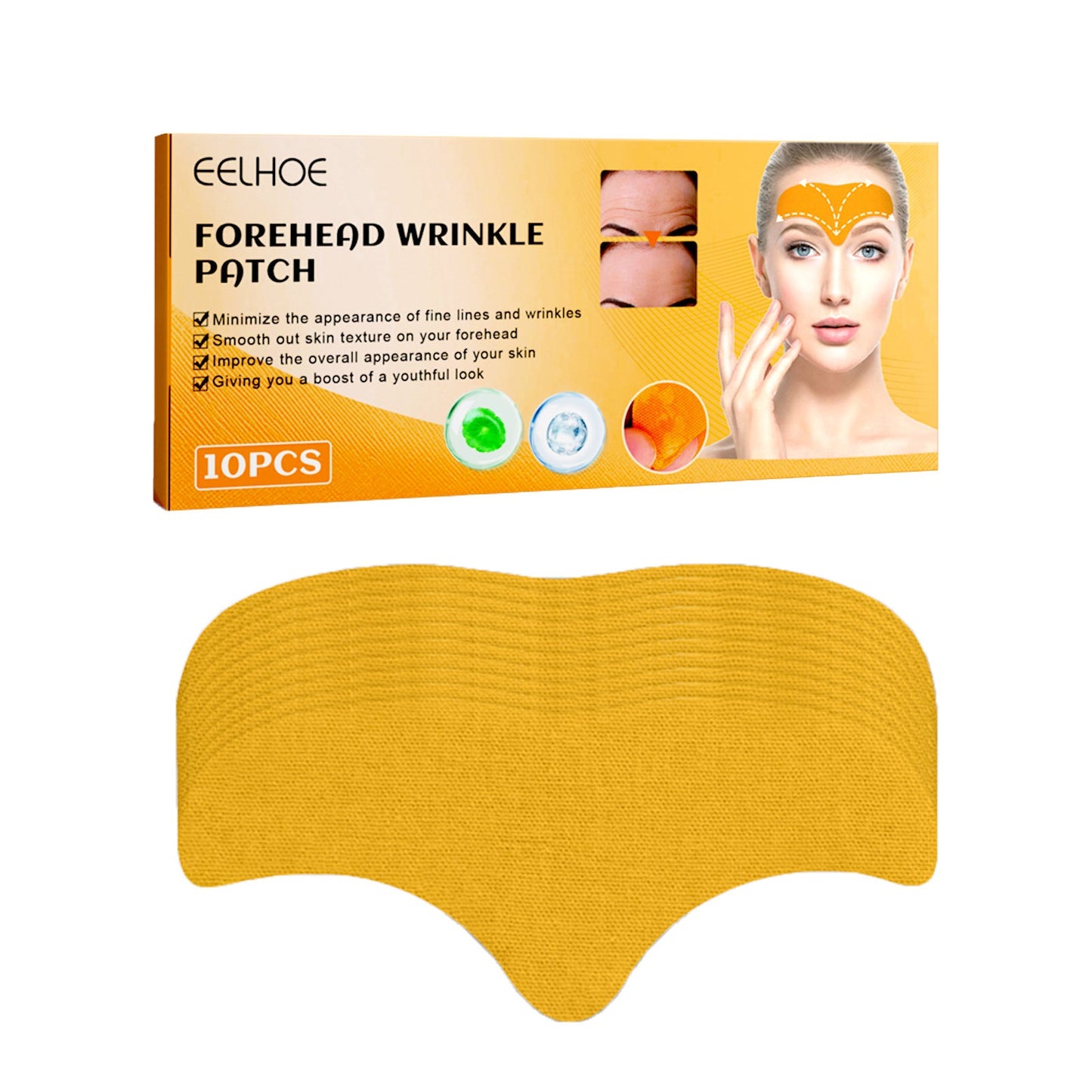 Forehead Wrinkle Patch, Lifts Lightens And Smooths Forehead Wrinkles Facial Skin Forehead Patch - Korvel