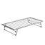 Twin Size Metal Daybed with Adjustable Trundle  Pop Up Trundle  Silver - Korvel