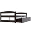 Espresso Twin Size Platform Bed with Two Drawers