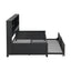 Metal Twin Size Daybed with Trundle, Storage & USB Ports - Black