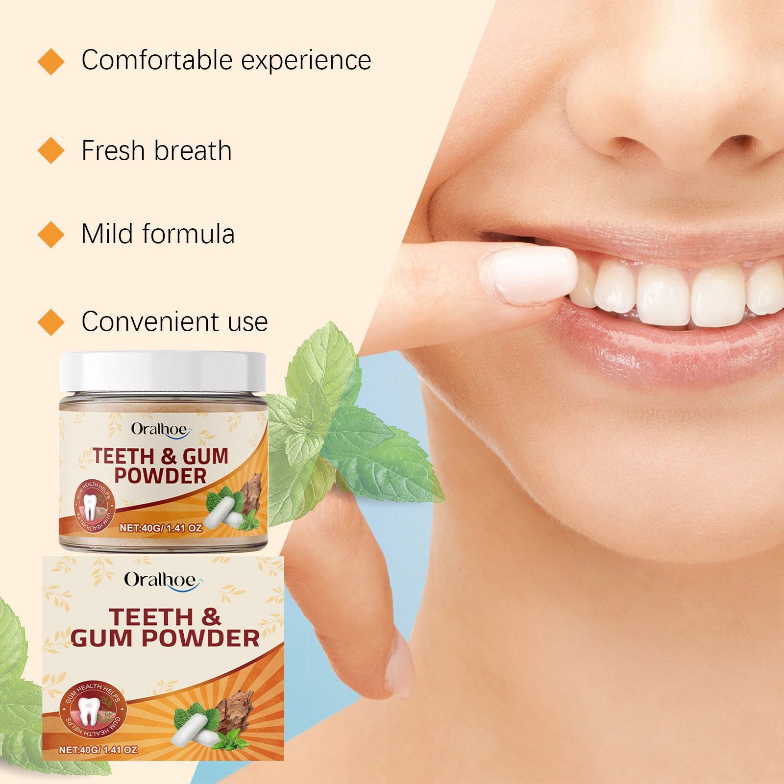 Herbal Gum Powder Herbal Care Clean Teeth Clean Fresh Remove Yellow Stains Clean Teeth - Korvel
