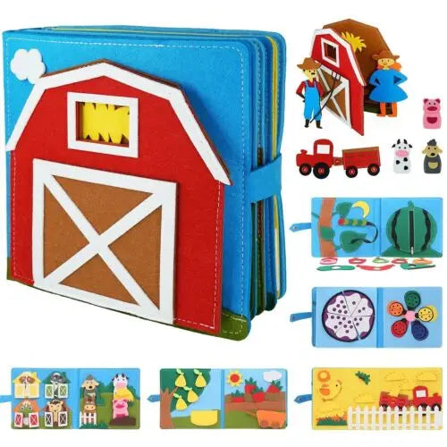 Tableau d'activités Montessori : Jouet de narration avec des animaux de la ferme