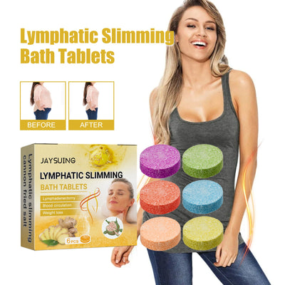 Lymphatic Body Shaping Bath Tablet, Firming Slimming Repair Lymphatic Swelling Clean Body Skin Bath Tablet - Korvel