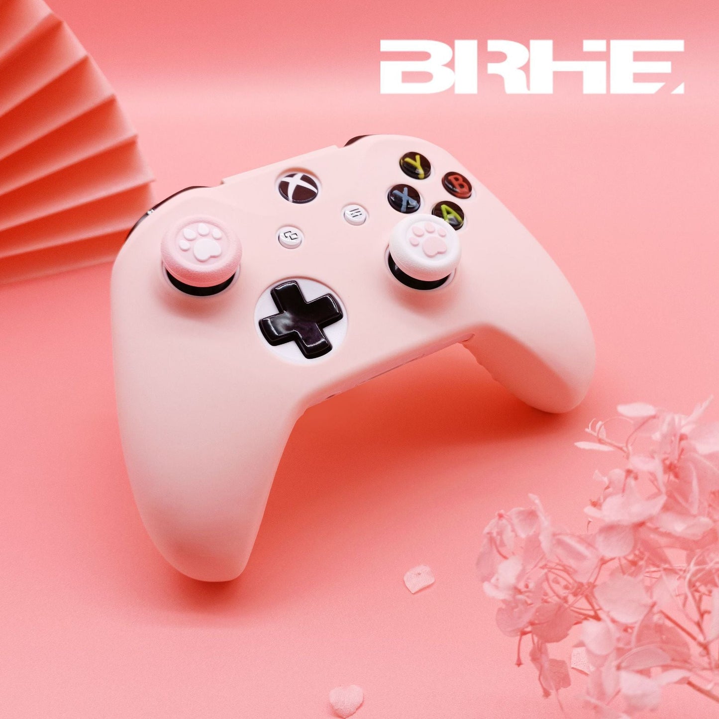 Controller protective cover with spray paint feel, girl pink, fierce male color, game controller silicone cover - Korvel