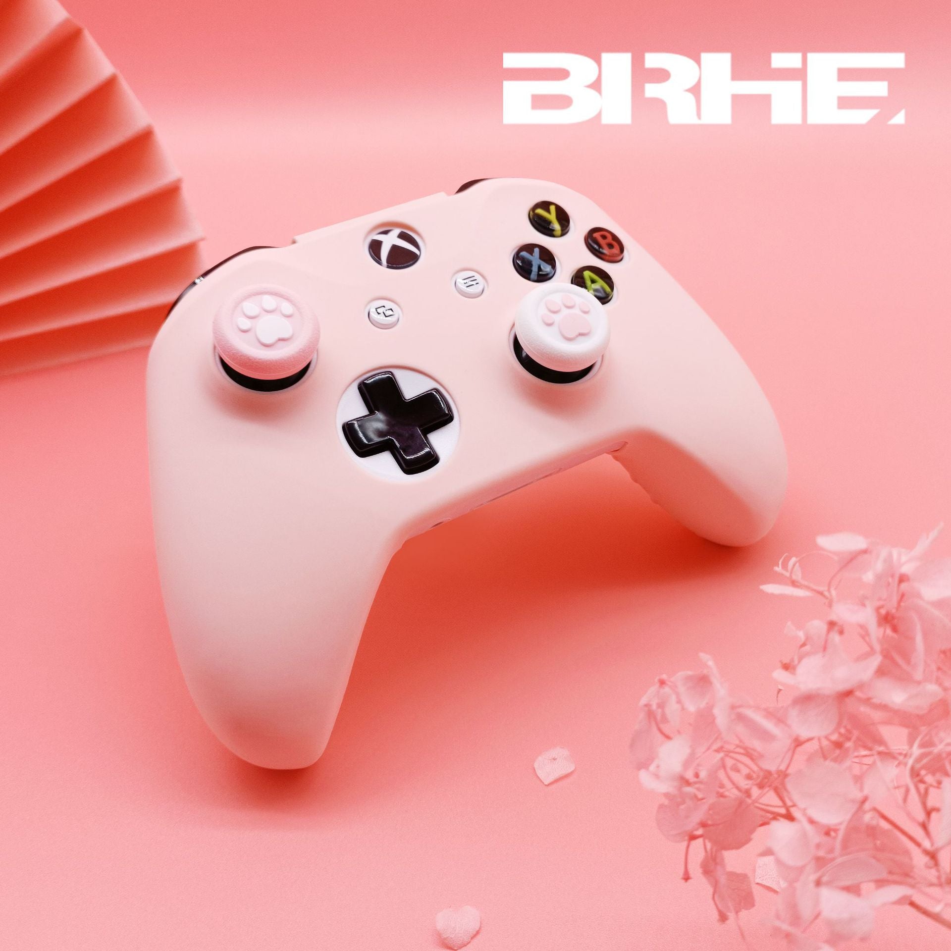 Controller protective cover with spray paint feel, girl pink, fierce male color, game controller silicone cover - Korvel