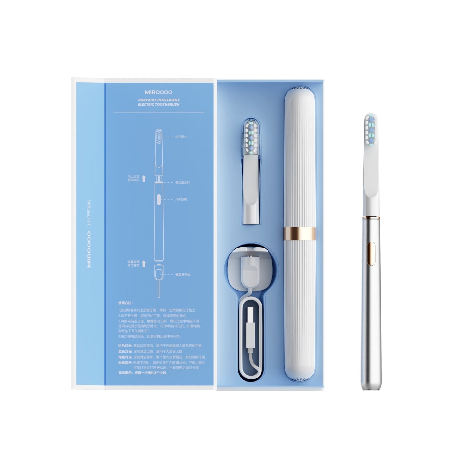 Soundwave electric toothbrush intelligent vibration magnetic charging electric toothbrush - Korvel