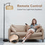 Arc Floor Lamp with Remote Control, Dimmable LED Floor Lamp with 3 Color Temperature Boho Farmhouse Tall Pole Lamp - Korvel