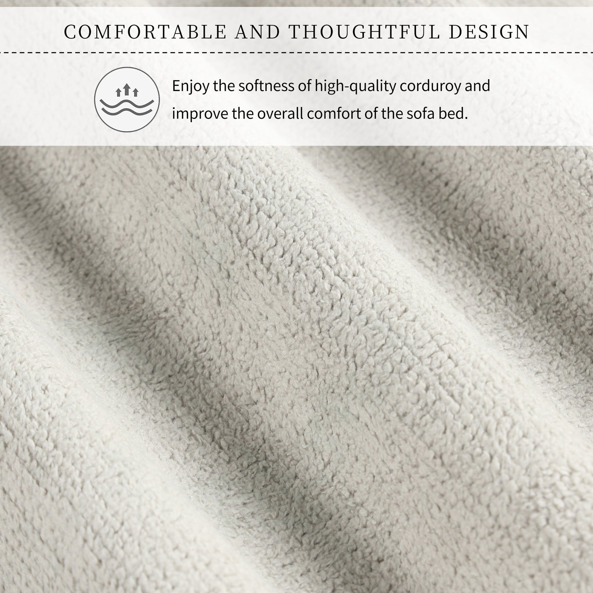 U_STYLE Convertible Soft Cushion Sofa Pull Bed ,for Two People to Sit On - Korvel