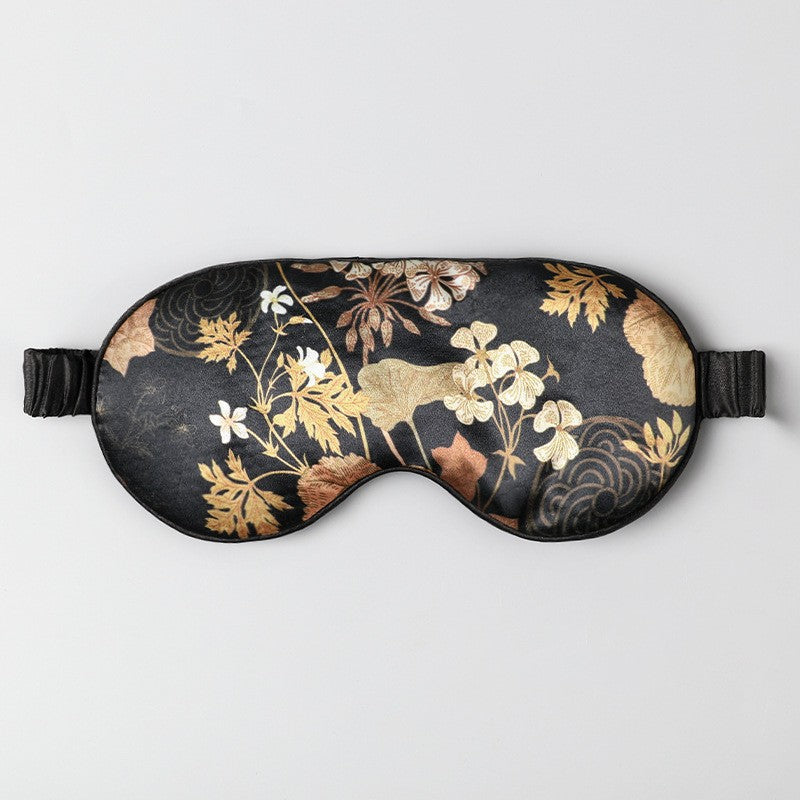 Masque de sommeil en satin soyeux réversible pour un sommeil confortable