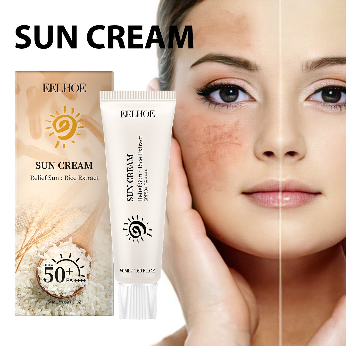 Rice Protective Cream - Moisturizing and Refreshing Sunscreen