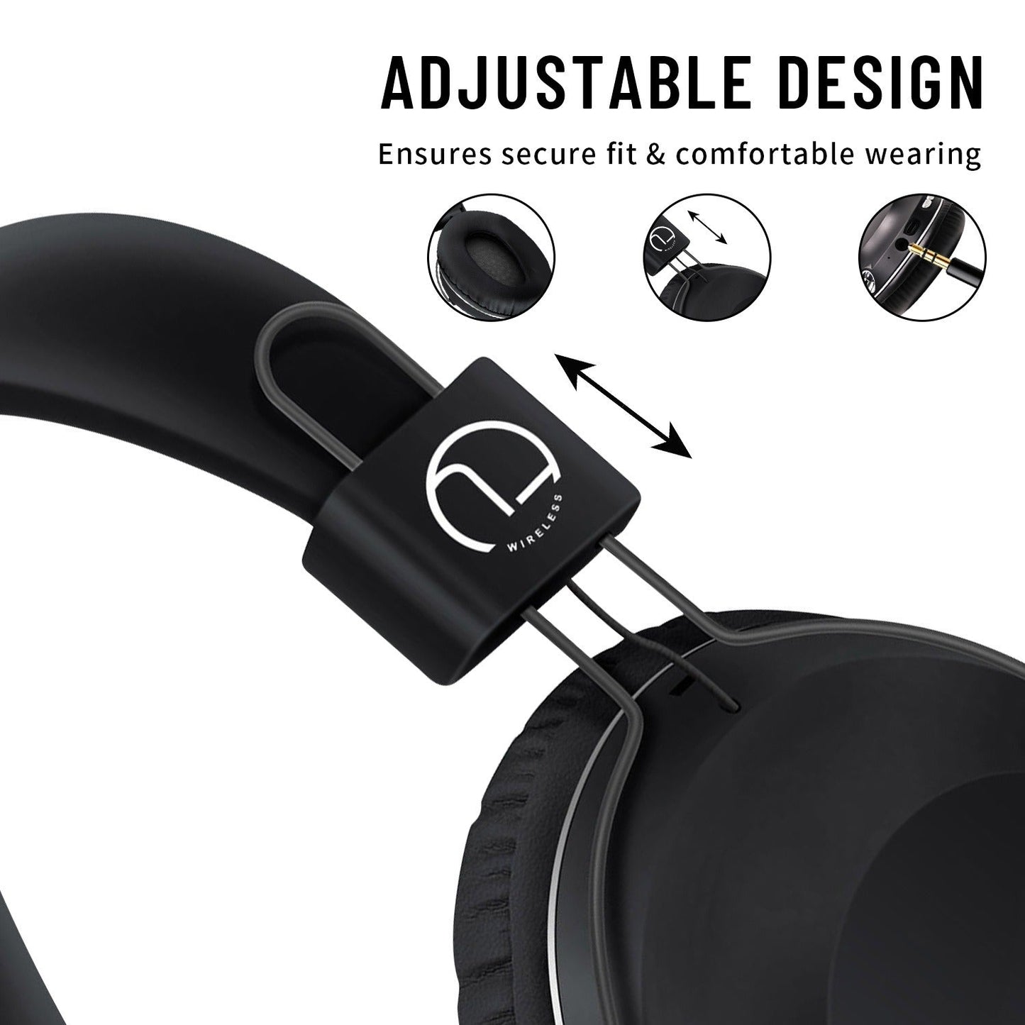 B863 Wireless Headset Bluetooth Headset Long Life Illuminated Music Headset Folding Storage - Korvel
