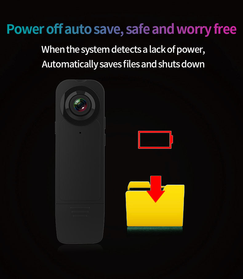 A18 Law Enforcement Recorder Outdoor Sports Conference Field Recorder Portable Back Clip Camera HD Camera - Korvel