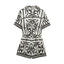 Versatile woven Cuban collar jumpsuit shorts - Korvel