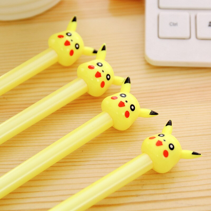 2pc Cartoon Kawaii Cute Plastic Pokemon Gel Pens For Kids Novelty Gift Korean Stationery Office School Supplies - Korvel