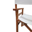 Premium Wooden Folding Chair Set - 2pcs in White Canvas