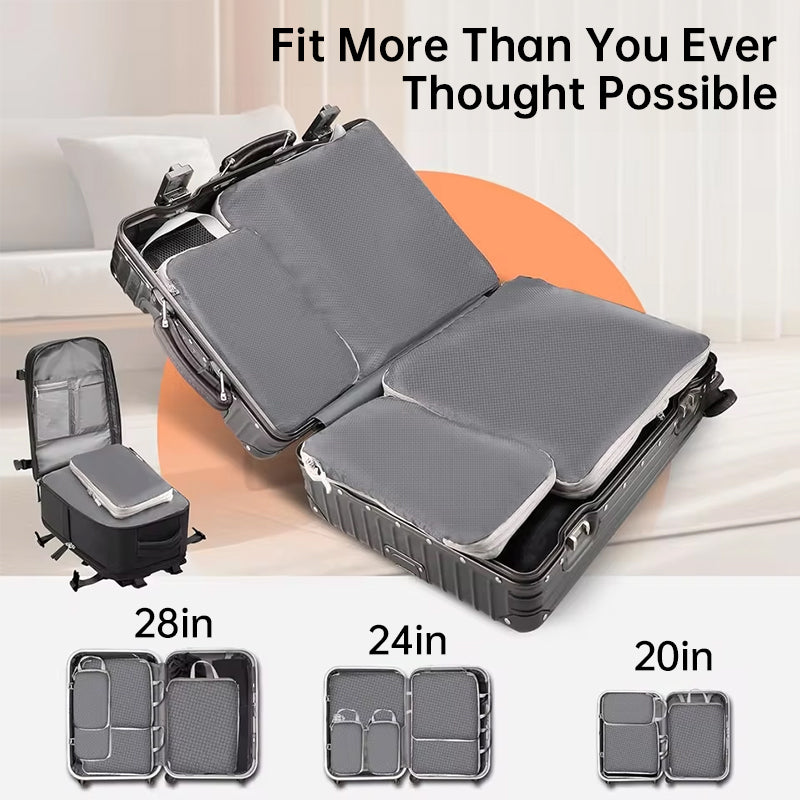 Travel compression packing cubes – ultralight, expandable, for luggage organization - Korvel