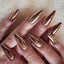 Wearable Nails European and American Style Electroplated Fake Nails Bronze Wearable Patch Manicure Nail Finished Products - Korvel